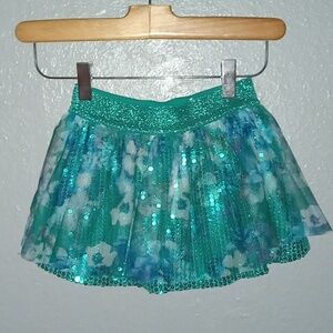 Justice sequin & tulle skort